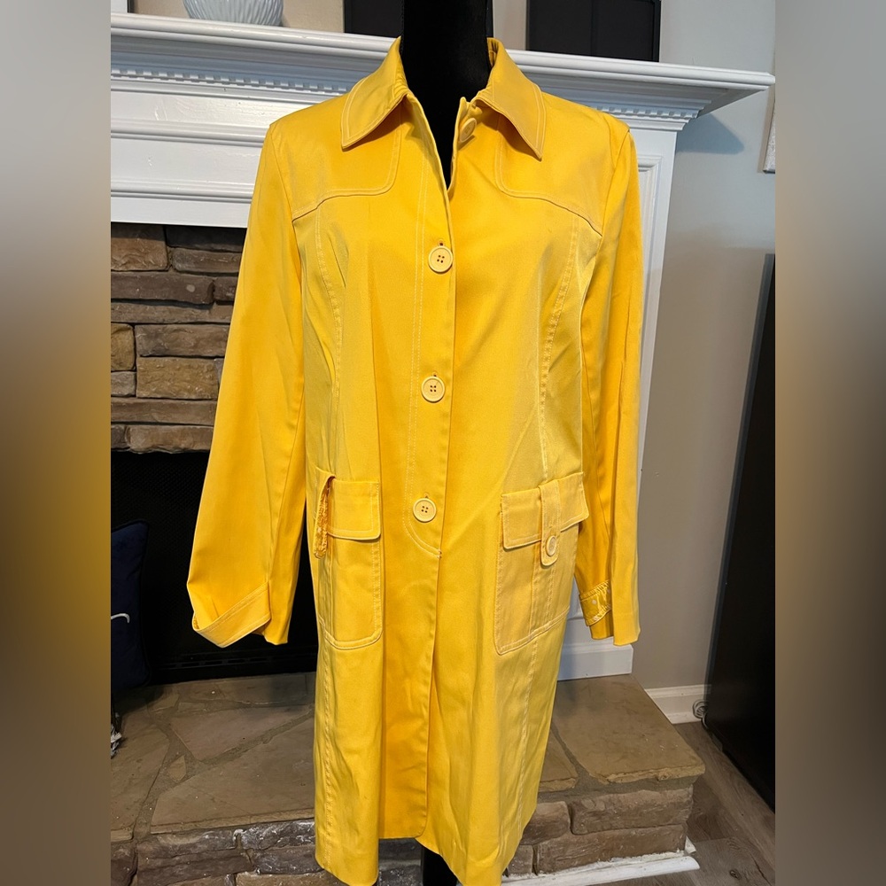 Nine & Co. Vibrant Yellow Trench Coat